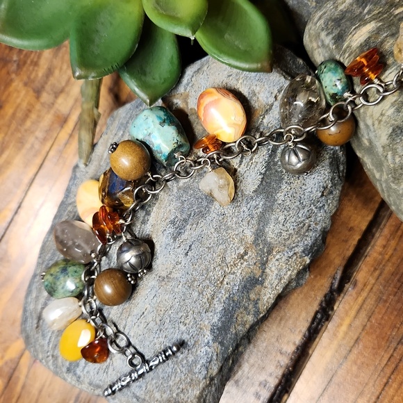 Silpada Sterling Silver Bracelet with Semi-Precious Stones - Picture 7 of 7